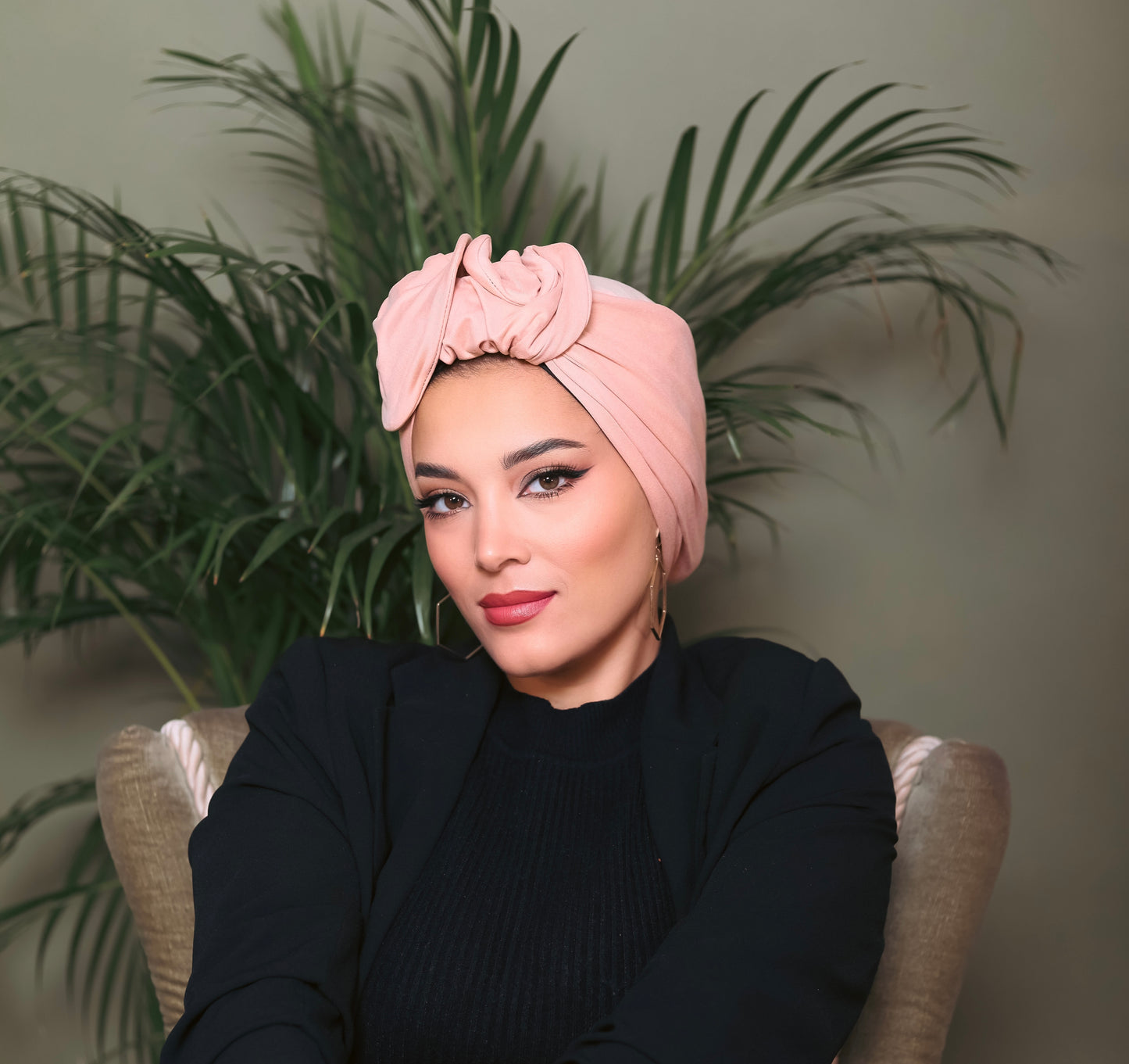 Peachy jersey turban à nouer