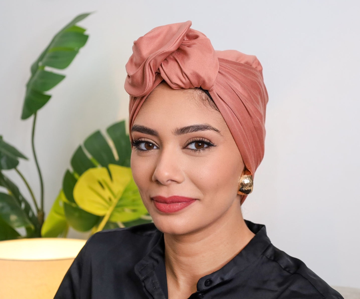 Blush jersey turban à nouer