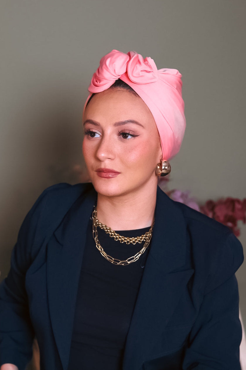 Pink Coral Comfit turban à nouer