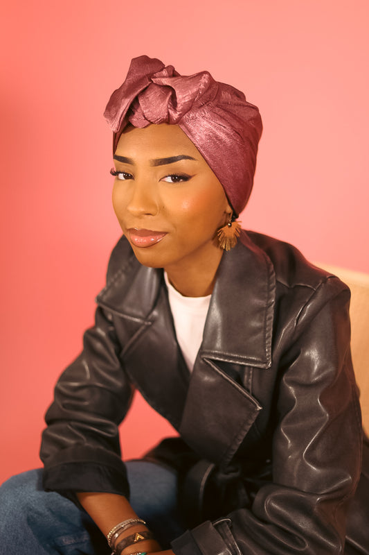 Berry chic turban à nouer