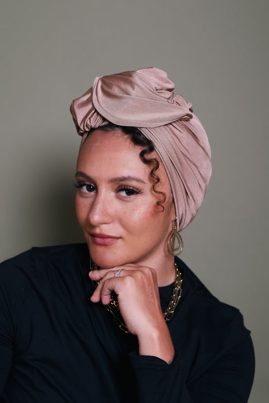 Mocca comfit swim turban à nouer